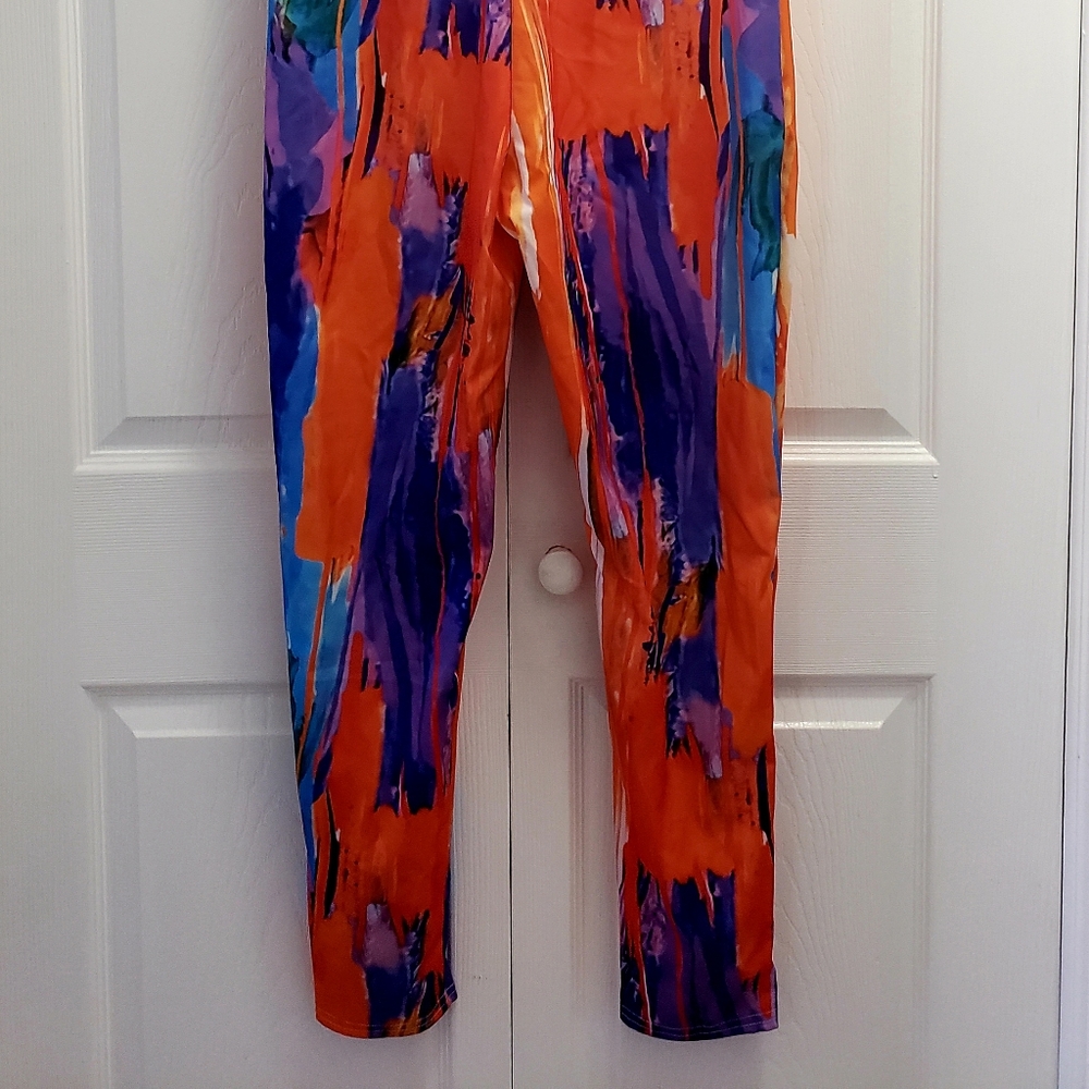 Multi-colored Back Out Jumpsuit.